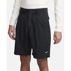 Nike Loose Fit At Knee Length NWT Mens 30 $80 black pleated chino shorts medium